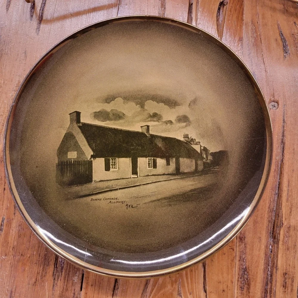 Ridgways Burns Cottage & Thursday Monks Fishing‎ Decorative Plates Set
